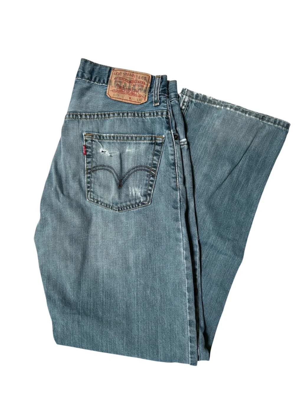 Y2K Levi's 559 Men's Baggy Light Wash Relaxed Jeans 30x32